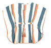 Sunchild coral and white striped kaftan top