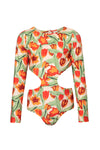 Cut Out Pauli Swimsuit with Red Carnation Print | Miami, FL & San Diego, CA