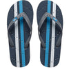 boy's striped gray and blue sandals