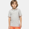 Boys Grey Mini Brice Polo Shirt in Pique