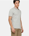 Men's Grey Brice Polo Shirt in Pique Side Angle