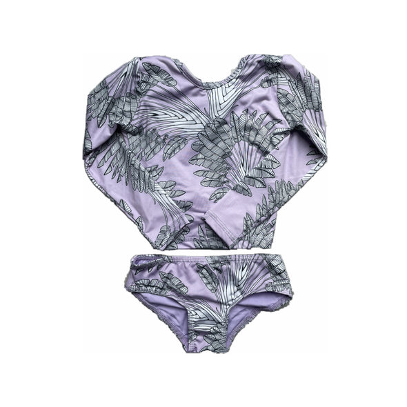 Lilac Rashguard kids' designer swimsuit