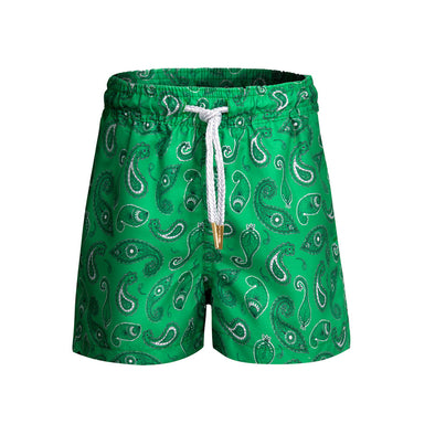Green Paisley Boy Swim Shorts | Kids' Swimsuits