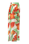 Red Carnation Print Illana Pant From Side