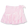 Pink Stripe Terry Faux Wrap Skirt