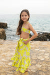 summer blossom kids' designer swimsuit and skirt
