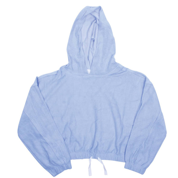 Blue Terry Hoodie Sweatshirt