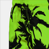 Boys Neon Green Palm Stretch Waist Swim Trunks, Detail of Waist Closure