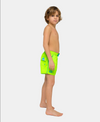 Neon Green Mini Coltrane Swim Shorts for Boys