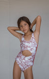 Model displaying the Little Ruki fuji kamo one piece swimsuit | Kids' Swimsuits | Miami, FL & White Plains, NY