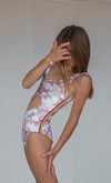 Model displaying Little Ruki fuji kamo one piece swimsuit | Kids' Swimsuits | Miami, FL & White Plains, NY